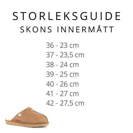 Saueskinnstøfler Axelda Turku Chestnut/Creme