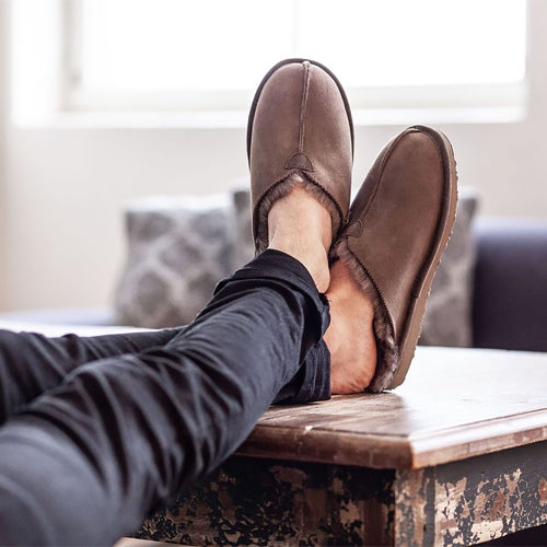 Saueskinnstøfler Axelda Turku - Stone