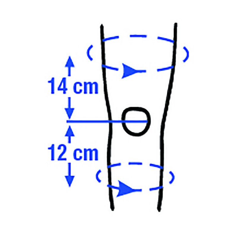 Størrelse XXS -Genu-GO Knebeskyttelse for redusert hevelse.