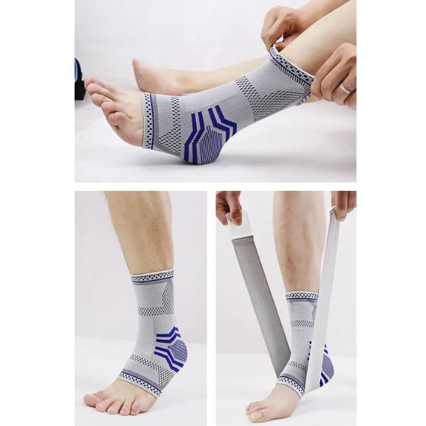 Ankelbeskyttelse Fleksibel - Grå/blå
