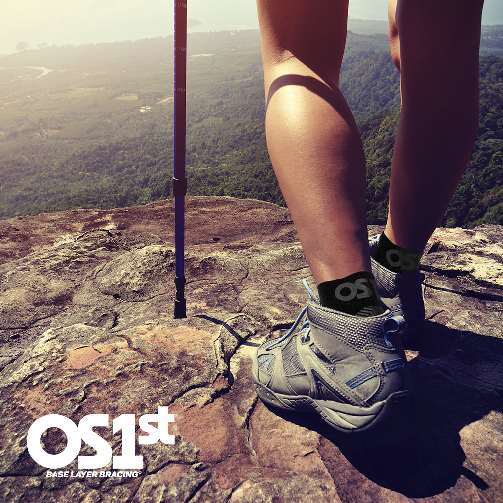 OS1st Merino Crew Sock mot hælspore - Svart