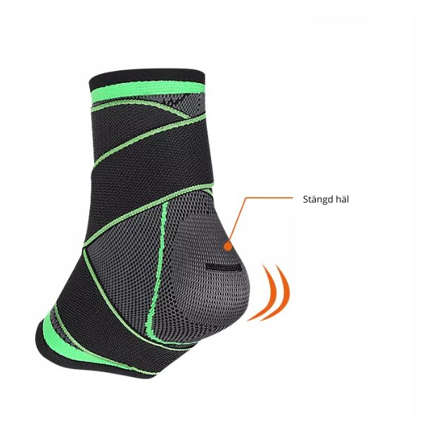 Ankelbeskyttelse Fleksibel - Grønn/Svart