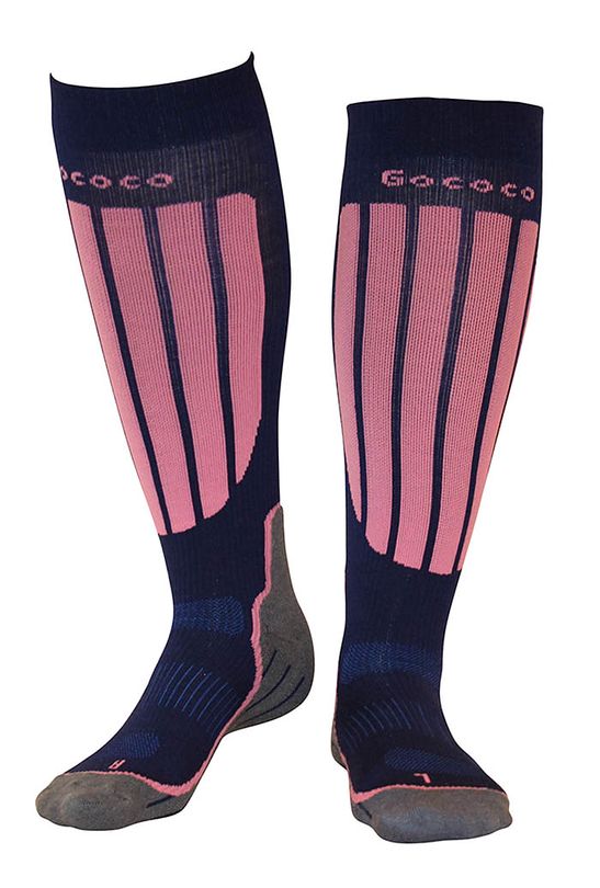 Skisokk med kompresjon - Rosa