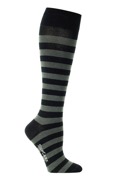 Støttestrømper - grå/svart