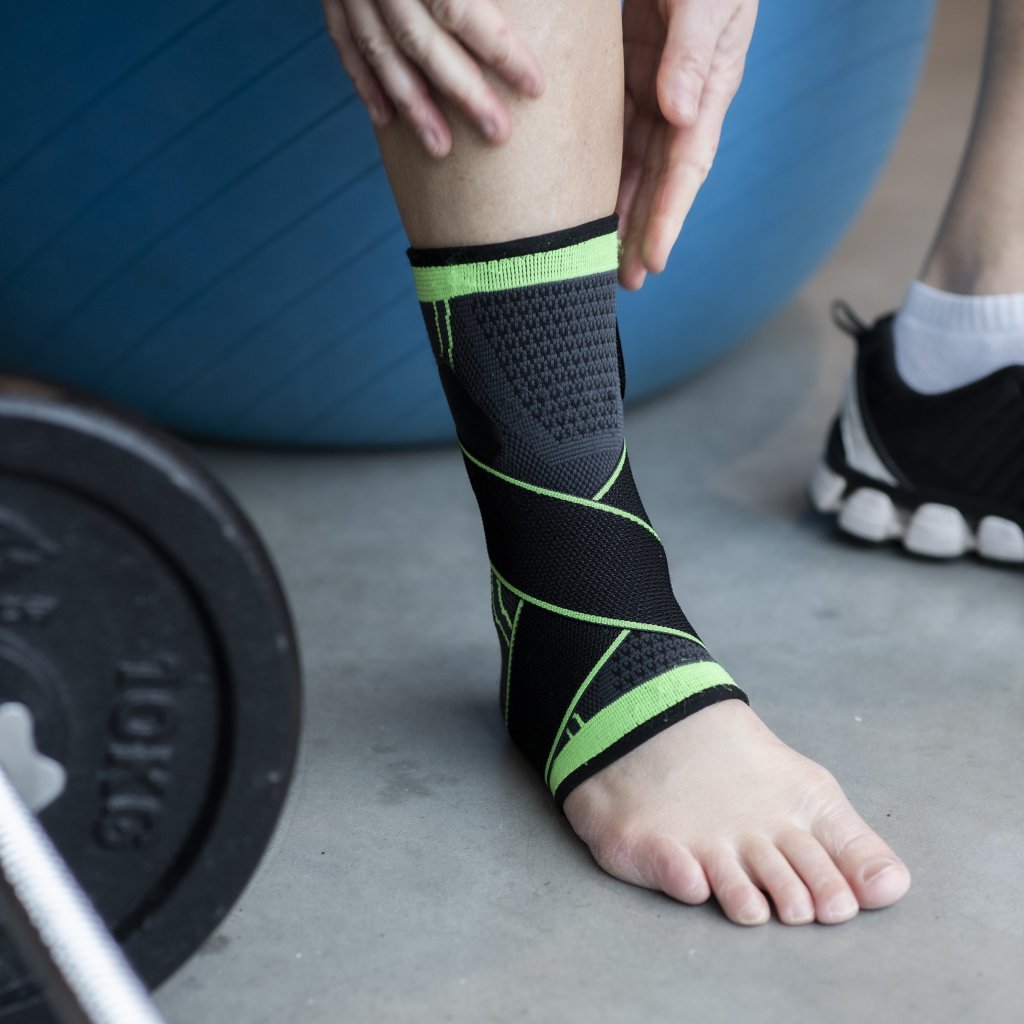 Ankelbeskyttelse Fleksibel - Grønn/Svart