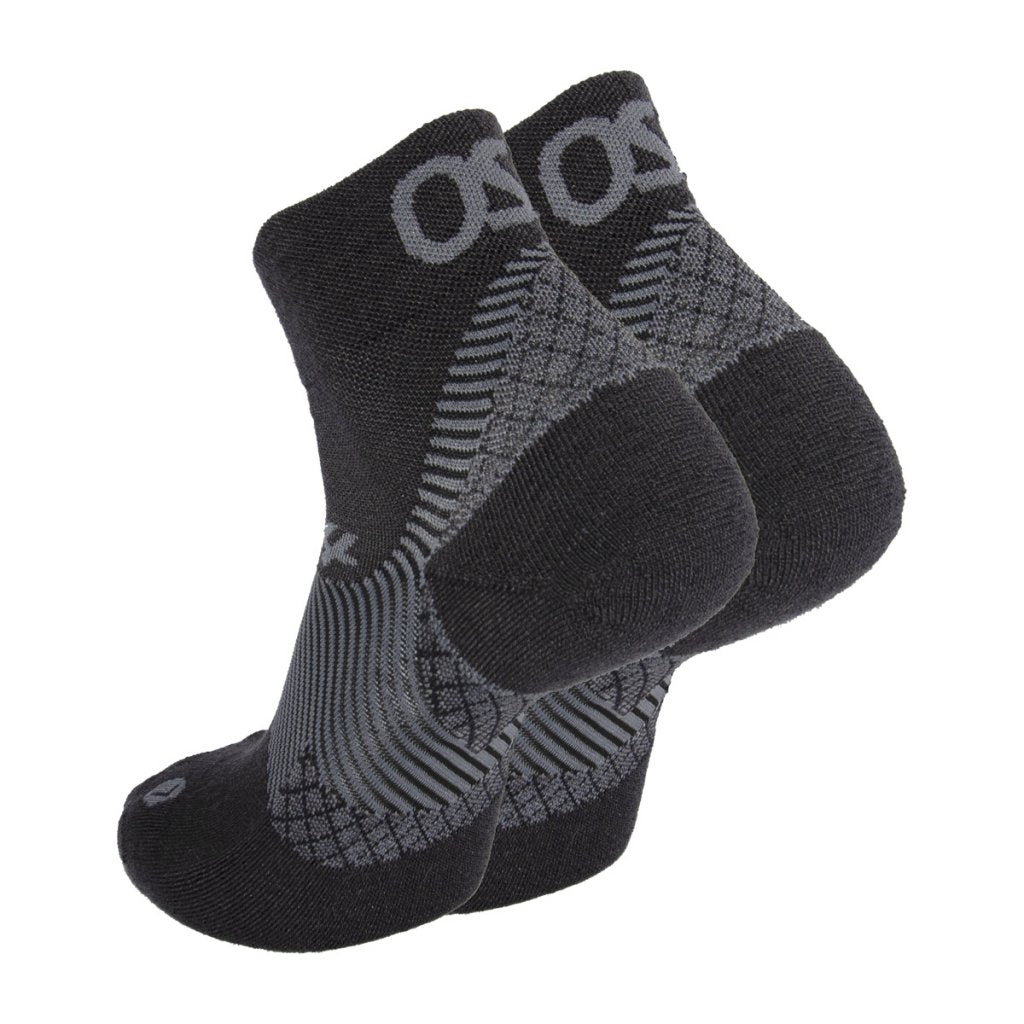 OS1st Merino Crew Sock mot hælspore - Svart